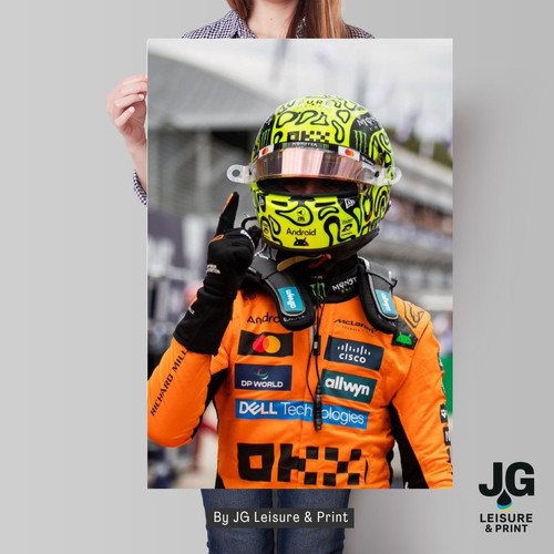 Lando Norris Inspired Formula One F1 Print - Wandbild Poster A4 A3 A2 A1 - Bild 1 von 3