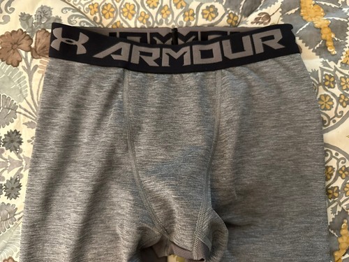 Under Armour Coldgear Youth Gray Full Length Leggings Size 10/12 - Picture 4 of 8