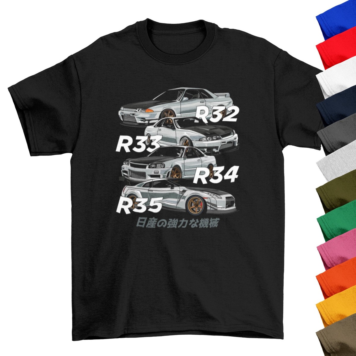 CALSONIC RACING TEAM Tシャツ Lサイズ R34GTR Calsonic R32 GTR Tee – MidnightSokudo
