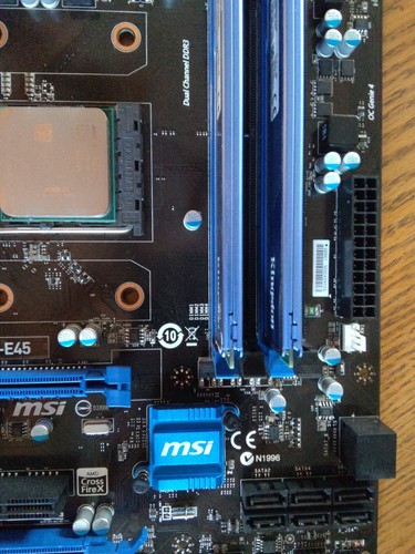 MSI A88XM-E45 Motherboard w I/O Shield & AMD A8-6500 CPU & 8GB Ram Working Pull - Picture 5 of 9
