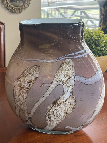 Modern Art Studio Glass Vase 12 5/8” Tall Beautiful!!! - Picture 14 of 15