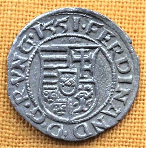 Medieval Hungarian Kingdom Coin - Habsburg Ferdinand I. Silver Denar, 1551. - Picture 2 of 3