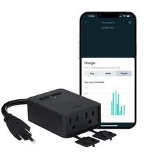 Wyze Plug Outdoor, Dual Outlets Energy Monitoring, IP64, 2.4GHz WiFi Smart Plug,