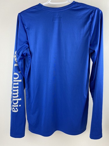 Columbia omni-wick long sleeve blue shirt unisex size youth XL (18/20) - Picture 2 of 7