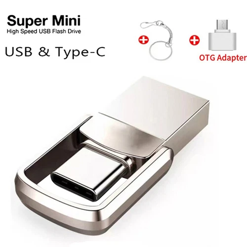 Mini Type C Ultra Dual USB Flash Drives USB 3.0 & Type C Memory Stick Pendrive