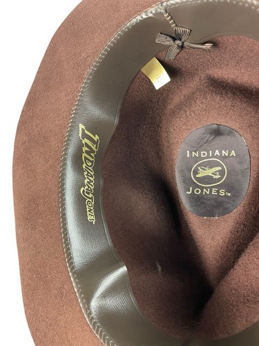 Cappello Fedora Vintage Indiana Jones Uomo Taglia Large Marrone Feltro Lana USA - Foto 6 di 8