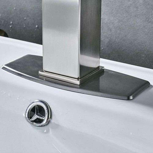 Bathroom Basin Sink Faucet Waterfall Single Handle Vanity Mixer Tap Cover&Drain - Picture 4 of 43