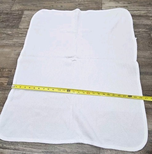 Vintage Baby Morgan Thermal Blanket White Cotton Waffle Weave USA - Picture 4 of 4