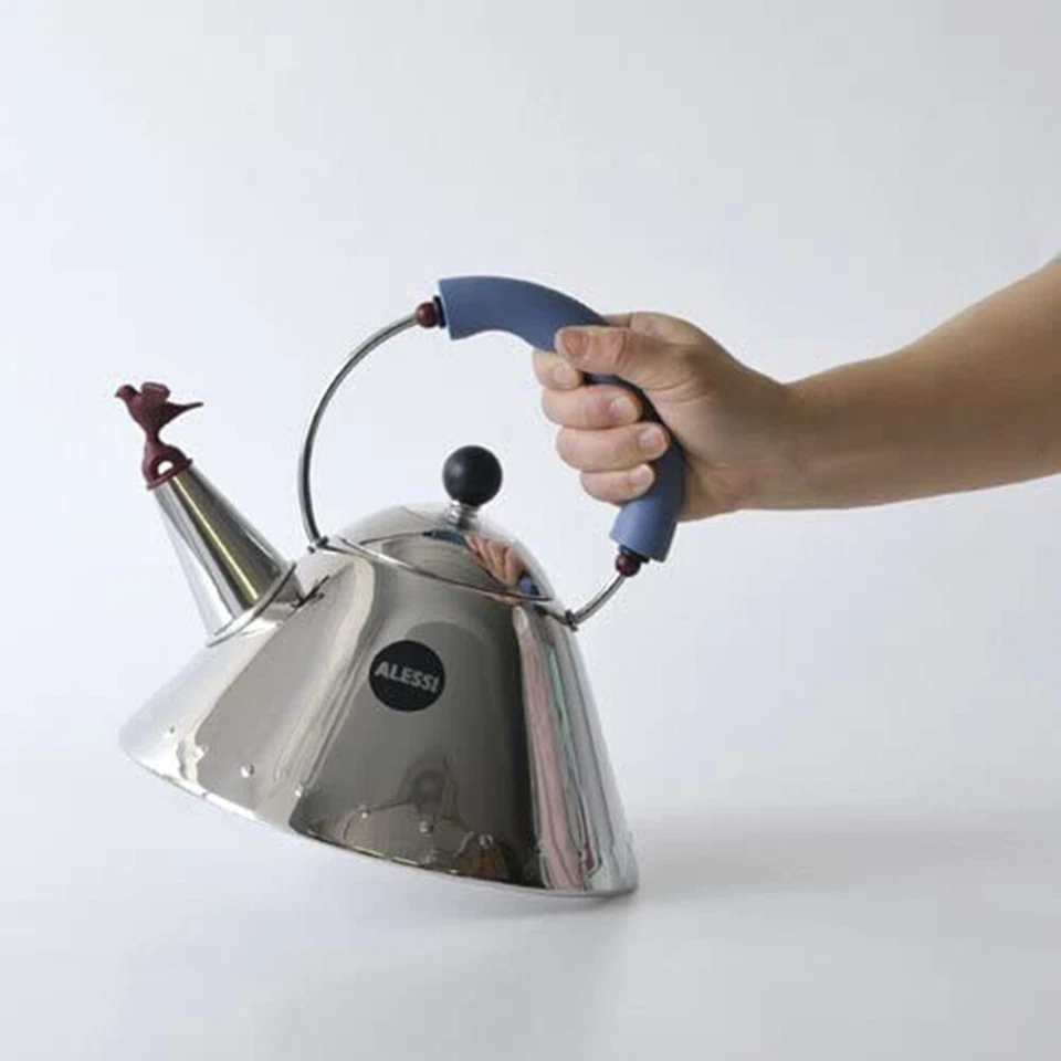 Alessi 9093 水壶,9 英寸高 x 8.5 英寸宽 x 8.5 英寸深,蓝色 - 二手 — 第 4/4 张图片