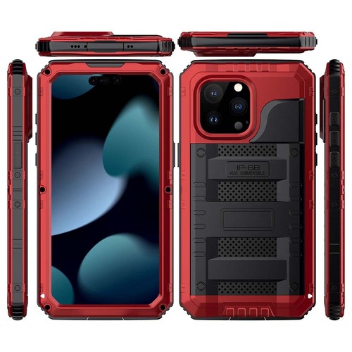 Sturdy Metal Case For iPhone 15 14 13 12 11 Pro Max Heavy Duty Cover Shockproof - Picture 19 of 39