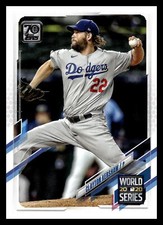 2021 Topps #179 Clayton Kershaw Los Angeles Dodgers World Series Baseball NM
