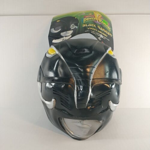Disguise Inc. 1995 VTG Saban Mighty Morphin Power Rangers Black Vinyl Helmet - Picture 13 of 14