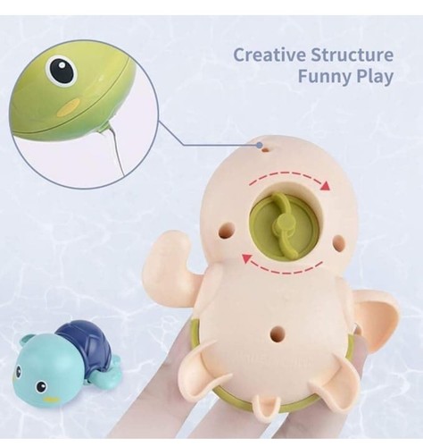 Bath Toys, for Toddlers 1-3 - Baby Pool 3 Pack Cute Swimming Turtle - Picture 4 of 7