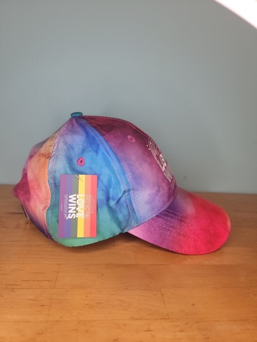 Rainbow Love Wins Hat Tye Dye Cap LGBTQ Studio 71 Peace Love Happy Fun Joy beach - Picture 2 of 9