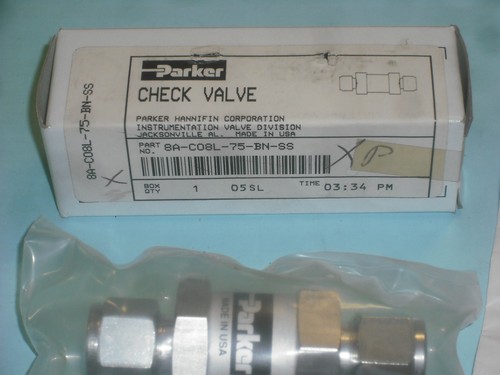 PARKER CO-Serie Inline-Rückschlagventil 316 SS 1/2" Kompression Teile-Nr. 8A-CO8L-75-BN-SS - Bild 2 von 4
