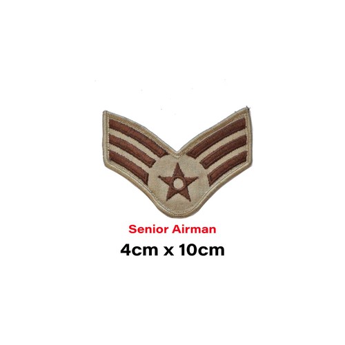 Army Patches Rank Slides Sew On Badges US Air Force Combat MOD Military Sergeant - Picture 23 of 37