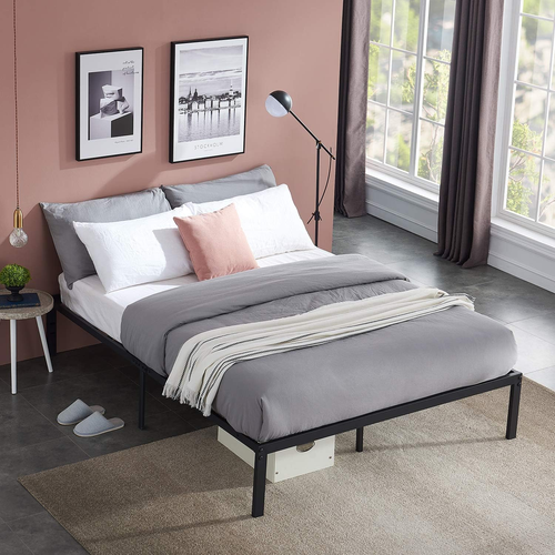 14 Inch Metal Platform Bed Frame,Heavy Duty Steel Slat/Noise Free&No Box Spring - Picture 3 of 7
