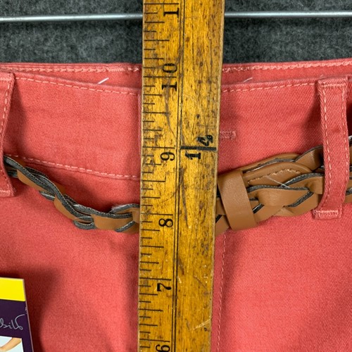 Pantaloncini Gloria Vanderbilt viola 6 nuovi con etichette donna chino elasticizzato vita media rosa rosso slim - Foto 6 di 11