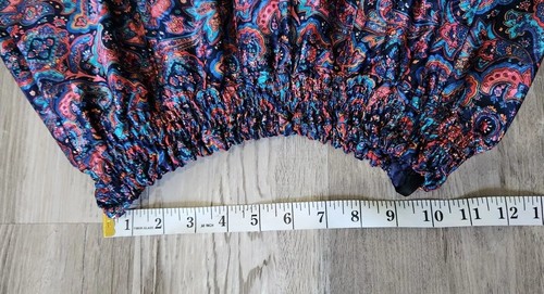 Vintage Diane Freis Skirt Top Set 2 Pc Set Paisley Purple Georgette - Picture 9 of 11