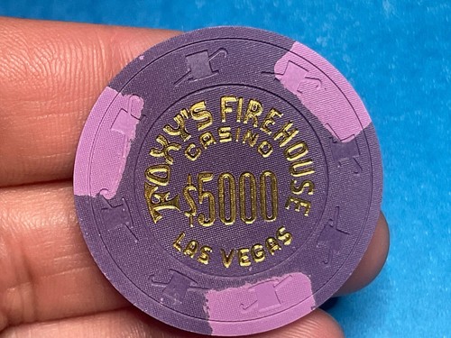 5000 $—FOXY’S FIREHOUSE—LAS VEGAS NEVADA CASINO CHIP——TOP ZUSTAND—-Z-2586