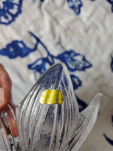 Rosenthal Studio Line Bleikristall German Glass Flower Petal Bowl 6" Dia W Tag+ - Picture 5 of 6