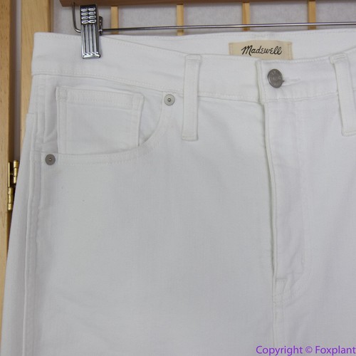 NEW Madewell 10" High-Rise Skinny Jeans in Pure White, 32 - Imagen 9 de 12
