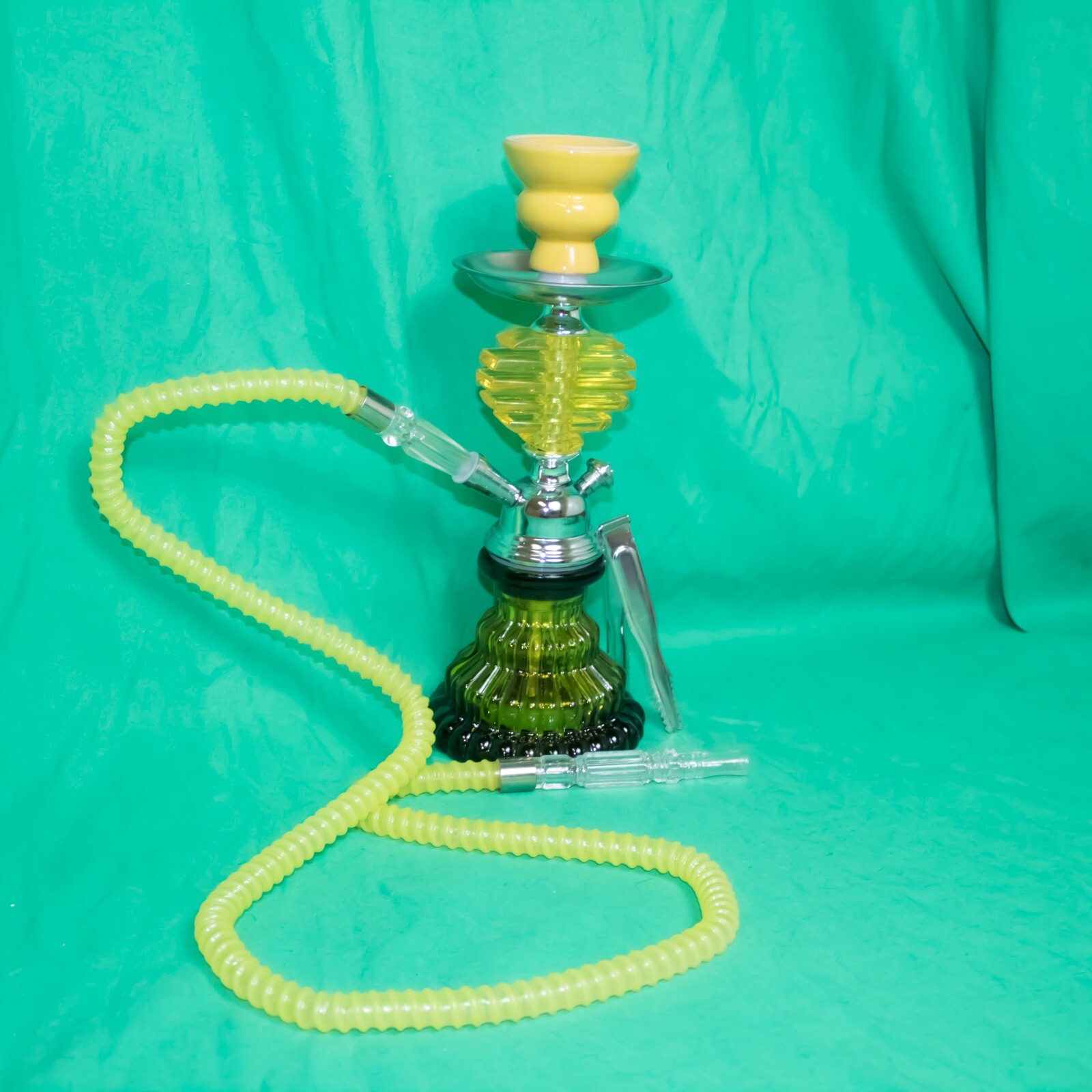Hookah 1 Hose Decorative Smoking Nargila Glass Water Pipe Complete