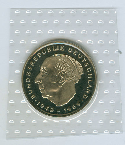 RFA 2 DM Theodor Heuss 1974 DFGJ - 1987 DFGJ brillo sello ¡sujetador (56 monedas!) - Imagen 1 de 1