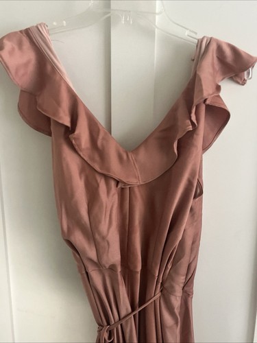 VGUC Sachin & Babi BHLDN Anthropologie Tansy Satin Charmeuse Bridesmaid Dress 14 - Picture 7 of 12