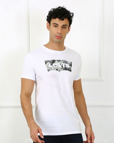 T-shirt girocollo Levi's originale uomo pipistrello grafica top casual Levi Jeans - Foto 30 di 57