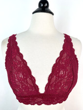 Cosabella Never Say Never Stretch Lace Tall Triangle Bralette LARGE 36 A-D Red