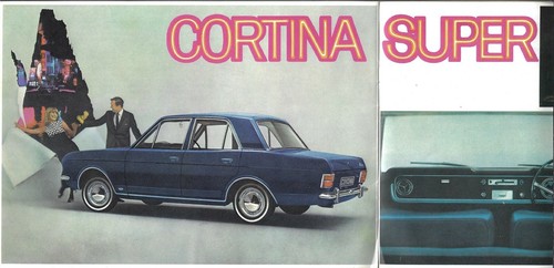 Ford Cortina Mk2 Saloon 1966-67 UK Market Sales Brochure De Luxe Super GT - Picture 3 of 3