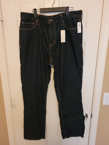 NWT Old Navy Men's 38x32 Straight Jeans Blue Dark Wash MSRP $30 - Picture 2 of 10