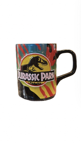 Universal Studios Jurassic Park Logo Farben Keramik Kaffeebecher Neu - Bild 1 von 3