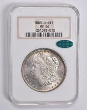MS66 1883-O Morgan Silver Dollar CAC NGC INSANE Color Rev *0509