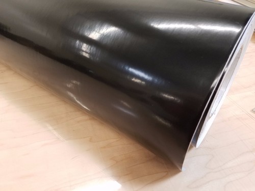 Adesivo adesivo permeante 24" vinile artigianale lettera taglio nero lucido - Foto 2 di 3