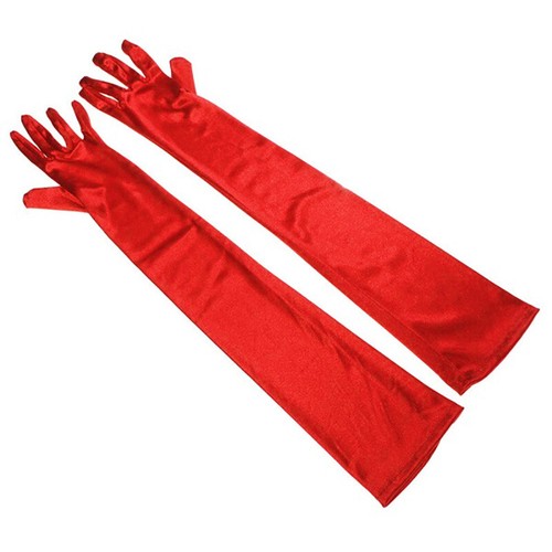Satin Long Gloves Women's Opera Wedding Bridal Evening Party Prom Costume Glove" - Picture 12 of 26