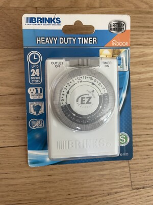 Brinks Indoor Heavy Duty Timer Plug-In 24 On/Off Cycles