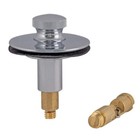 Eastman Bathtub Drain Stopper Lift and Turn Tub Drain with Rubber Seal Chrome