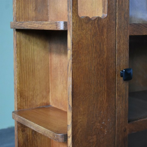Crafters and Weavers Mission 1 Door Bookcase with Side Shelves - Michaels Cherry - Picture 7 of 11