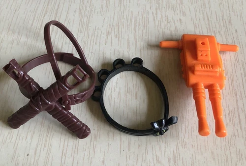 Vintage 1988-1991  TMNT Miscellaneous Action Figure Belt Accessories (Lot of 3)