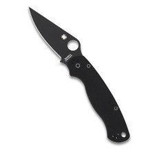 Spyderco Plain Blade Silver Black Blade