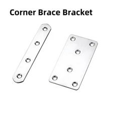 Stainless Steel Repair Plate Flat Straight Fixing Mending Corner Brace Bracket