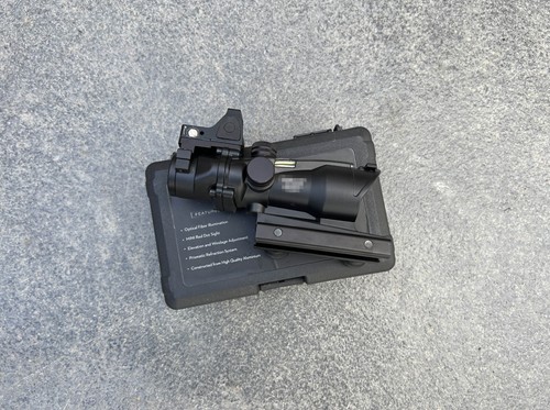 Mira miradora negra ACOG TA31 RMR 4x32 de fibra óptica iluminada con RMR Airsoft - Imagen 4 de 32