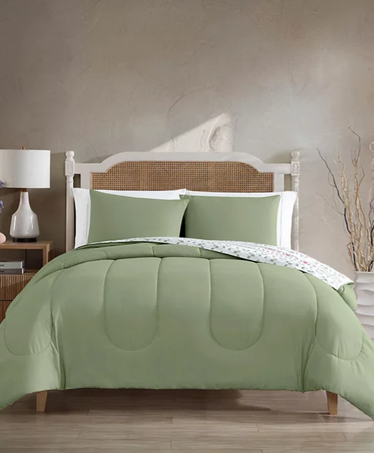 Hallmark Collectibles Trisha 3 piezas Juegos de edredón flores rey estilo vintage Foto 3 de 4