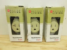 Legrand 3 Pack Outlet Single Tamper Resistant 20A 125 Vac Ivory Color