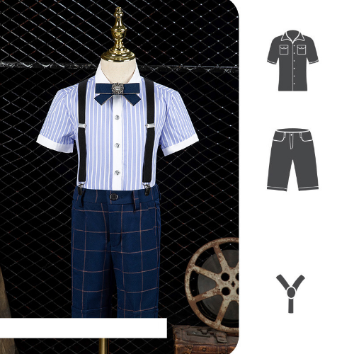 Flower Boys Wedding Suit Birhtday Dress Fromal Blazer Set Performance Costume - Picture 7 of 26