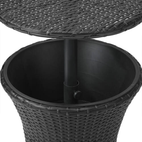 Livsip Rattan Cooler Ice Bucket Table Bar Outdoor Patio Pool Storage Party Black - Picture 7 of 10
