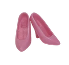 VINTAGE MATTEL BARBIE ROSE PINK CLOSED TOE HIGH HEEL HEELS PUMPS SHOES