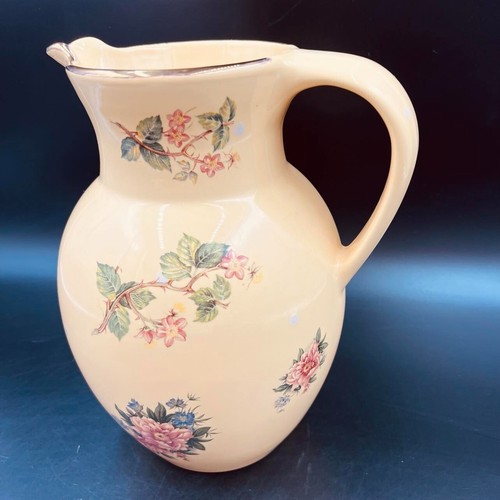 Robert Gordon Pottery Aust Large Pitcher & Wash Basin Set Floral Design Vintage - Picture 14 of 20